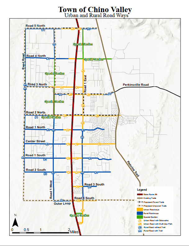 Urban - Rural Streets Map